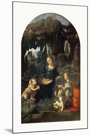 Virgin of the Rocks, 1483 - 1486-Leonardo Da Vinci-Mounted Premium Giclee Print