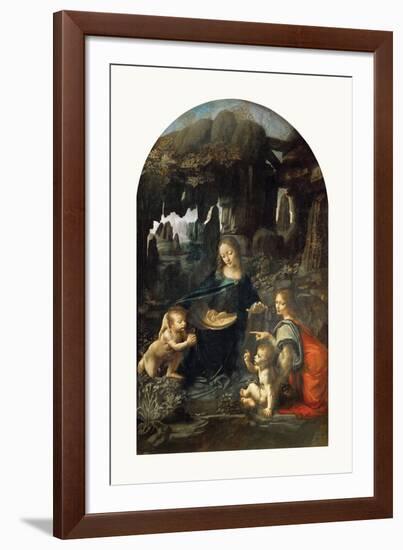 Virgin of the Rocks, 1483 - 1486-Leonardo Da Vinci-Framed Premium Giclee Print