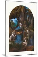 Virgin of the Rocks, 1495 - 1508-Leonardo Da Vinci-Mounted Premium Giclee Print