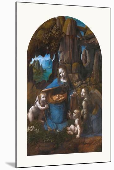 Virgin of the Rocks, 1495 - 1508-Leonardo Da Vinci-Mounted Premium Giclee Print