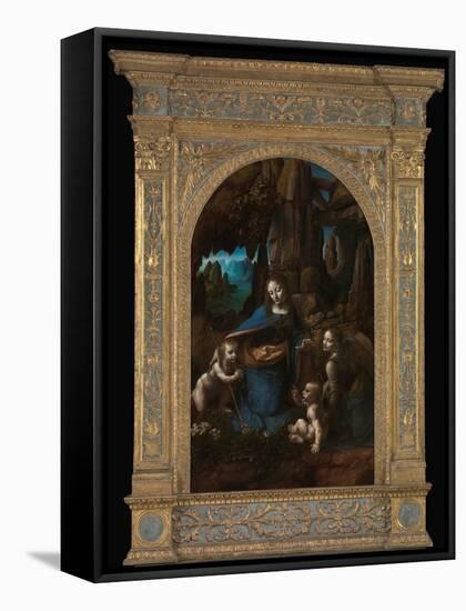 Virgin of the Rocks-Leonardo da Vinci-Framed Stretched Canvas