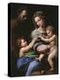 Virgin of the Rose, Madonna and Child with Joseph and John the Baptist, 1518-Raphael-Stretched Canvas