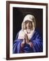 Virgin Praying with Eyes Lowered-Giovan Battista Salvi-Framed Art Print