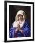 Virgin Praying with Eyes Lowered-Giovan Battista Salvi-Framed Art Print