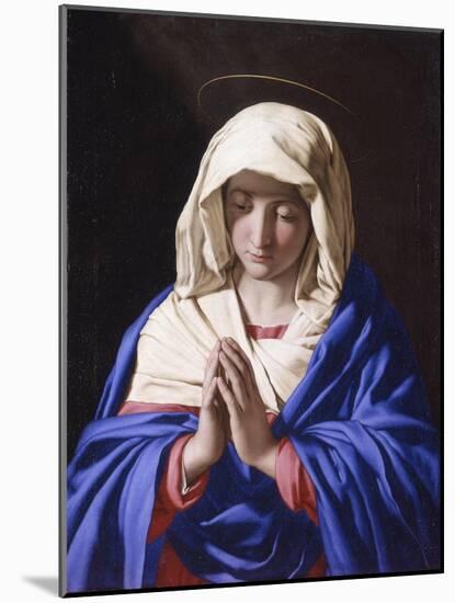 Virgin Praying with Eyes Lowered-Giovan Battista Salvi-Mounted Art Print