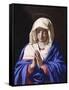 Virgin Praying with Eyes Lowered-Giovan Battista Salvi-Framed Stretched Canvas