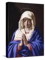 Virgin Praying with Eyes Lowered-Giovan Battista Salvi-Stretched Canvas