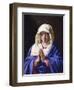 Virgin Praying with Eyes Lowered-Giovan Battista Salvi-Framed Art Print