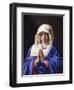 Virgin Praying with Eyes Lowered-Giovan Battista Salvi-Framed Art Print