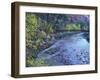 Virgin River and Couple on the Footbridge, Zion National Park, Utah, USA-null-Framed Photographic Print