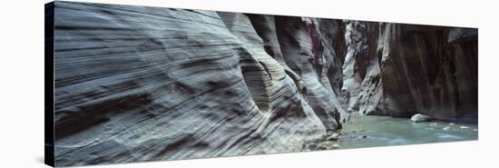 Virgin River Flowing Through the Virgin Narrows, Zion National Park, Utah, USA-Lee Frost-Stretched Canvas