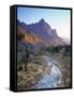 Virgin River, Zion National Park, Utah, USA-Walter Bibikow-Framed Stretched Canvas