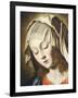 Virgin's Face, Detail from Virgin in Prayer-Giovanni Battista Salvi da Sassoferrato-Framed Giclee Print