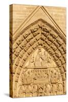 Virgin's Gate tympanum, Notre Dame cathedral west wing, France-Godong-Stretched Canvas