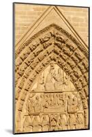 Virgin's Gate tympanum, Notre Dame cathedral west wing, France-Godong-Mounted Photographic Print