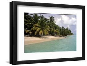 Virgin Shore of Kalpeni, Lakshadweep Islands, India, Indian Ocean, Asia-Balan Madhavan-Framed Photographic Print