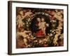 Virgin with a Garland of Flowers, circa 1618-20-Peter Paul Rubens-Framed Giclee Print