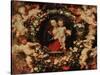 Virgin with a Garland of Flowers, circa 1618-20-Peter Paul Rubens-Stretched Canvas