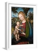 Virgin with Cherries, Ca 1506-Lucas Cranach the Elder-Framed Giclee Print