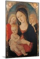 Virgin with Child and Two Angels-Guidoccio Cozzarelli-Mounted Art Print