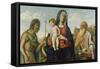 Virgin with Child Between John the Baptist and Jerome-Cima da Conegliano-Framed Stretched Canvas