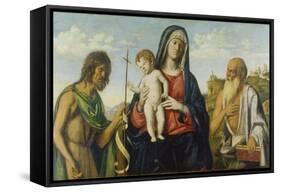 Virgin with Child Between John the Baptist and Jerome-Cima da Conegliano-Framed Stretched Canvas