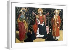 Virgin with Child Between St James and Bishop-Enguerrand Quarton-Framed Giclee Print