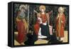 Virgin with Child Between St James and Bishop-Enguerrand Quarton-Framed Stretched Canvas