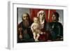 Virgin with Child between St Paul and St George (Tempera on Wood, 1490-1500)-Giovanni Bellini-Framed Giclee Print