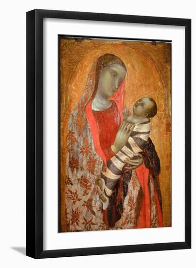 Virgin with Child - Oil on Panel, 1340-Ambrogio Lorenzetti-Framed Giclee Print