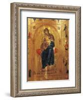 Virgin with Child, Plate from a Byzantine Manuscript-Thomas Cooper Gotch-Framed Giclee Print