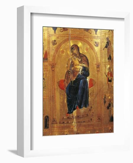 Virgin with Child, Plate from a Byzantine Manuscript-Thomas Cooper Gotch-Framed Giclee Print