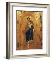 Virgin with Child, Plate from a Byzantine Manuscript-Thomas Cooper Gotch-Framed Giclee Print