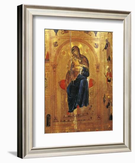 Virgin with Child, Plate from a Byzantine Manuscript-Thomas Cooper Gotch-Framed Giclee Print