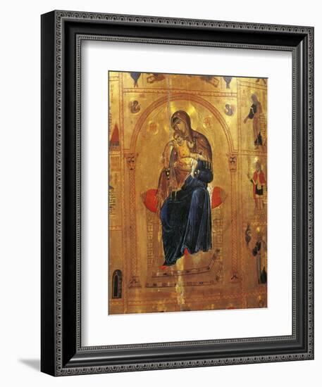 Virgin with Child, Plate from a Byzantine Manuscript-Thomas Cooper Gotch-Framed Giclee Print