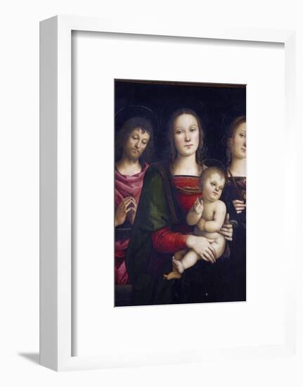 Virgin with child surrounded by St. John the baptist and St. Catherine-Godong-Framed Photographic Print