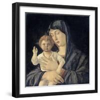 Virgin with Standing Blessing Child, 1470-1480-Giovanni Bellini-Framed Giclee Print