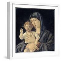 Virgin with Standing Blessing Child, 1470-1480-Giovanni Bellini-Framed Giclee Print