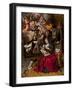 Virgin with the Christ Child Welcoming the Cross, C.1600 (Oil on Panel)-Maarten de Vos-Framed Giclee Print