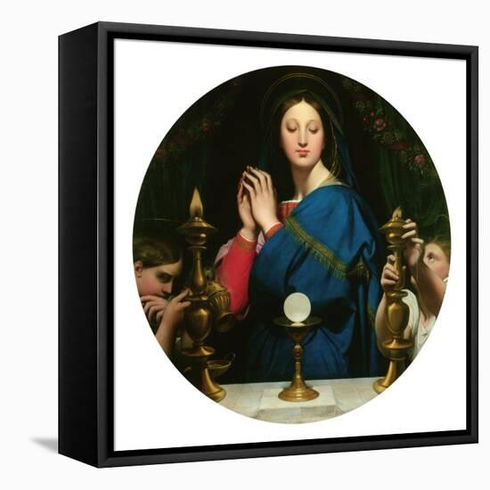 Virgin with the Host-Jean-Auguste-Dominique Ingres-Framed Stretched Canvas