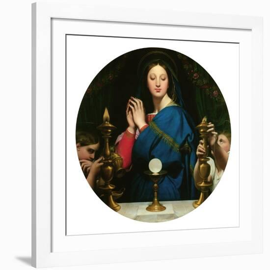 Virgin with the Host-Jean-Auguste-Dominique Ingres-Framed Giclee Print