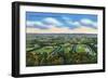 Virginia, Aerial View of the Seven Bends of the Shenandoah River-Lantern Press-Framed Art Print