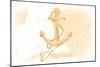 Virginia - Anchor - Yellow - Coastal Icon-Lantern Press-Mounted Premium Giclee Print