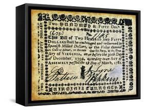 Virginia Banknote, 1781-null-Framed Stretched Canvas