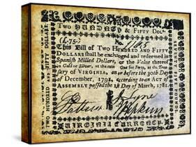 Virginia Banknote, 1781-null-Stretched Canvas