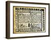Virginia Banknote, 1781-null-Framed Giclee Print