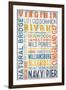 Virginia - Barnwood Typography-Lantern Press-Framed Art Print