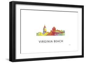 Virginia Beach Vi?ginia Skyline-Marlene Watson-Framed Giclee Print