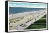 Virginia Beach, Virginia, Edgewater Hotel View of the Boardwalk and Beach Front-Lantern Press-Framed Stretched Canvas