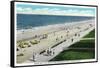 Virginia Beach, Virginia, Edgewater Hotel View of the Boardwalk and Beach Front-Lantern Press-Framed Stretched Canvas